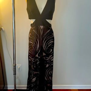 BCBG Black floor length dress
